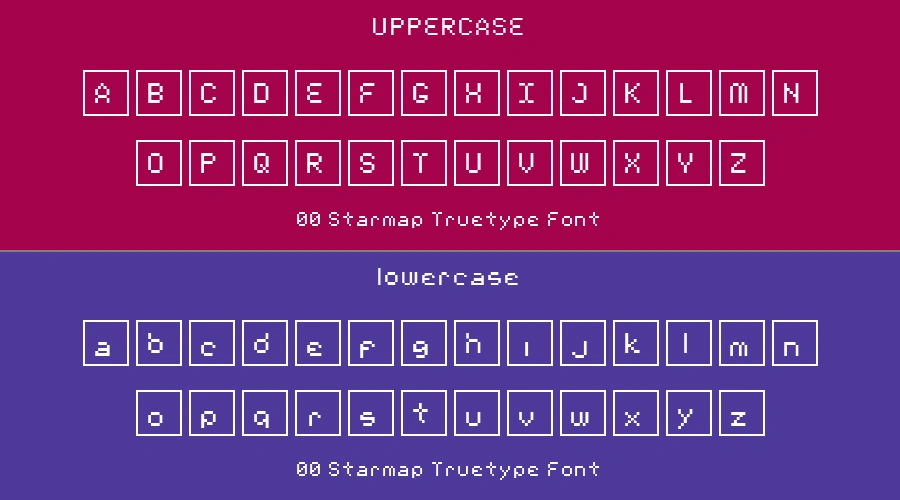 00 Starmap Truetype Font Preview