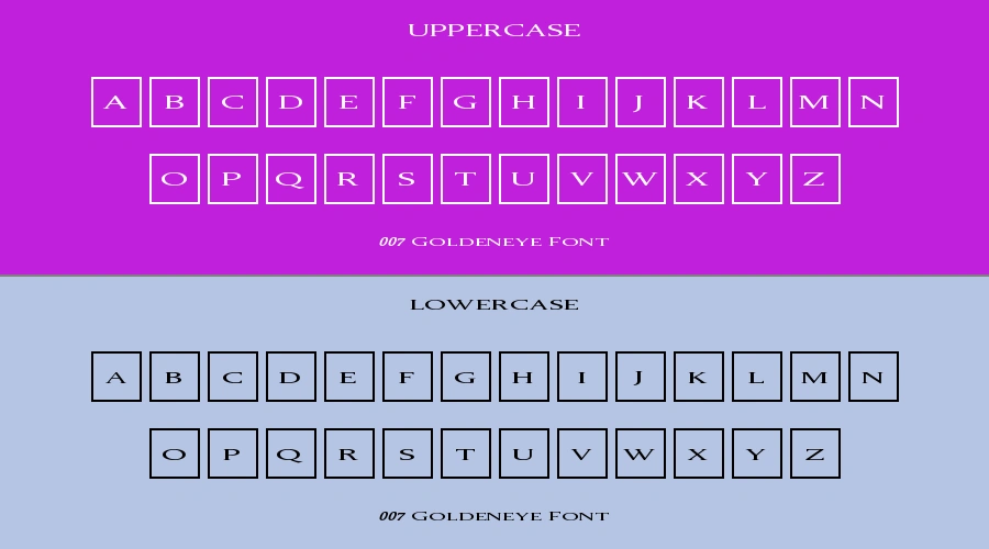 007 Goldeneye Font Preview