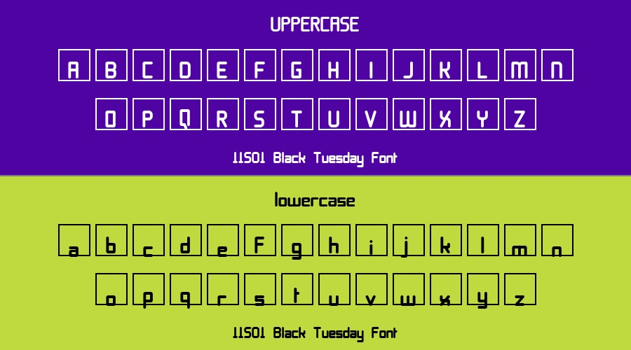 11S01 Black Tuesday Font Preview