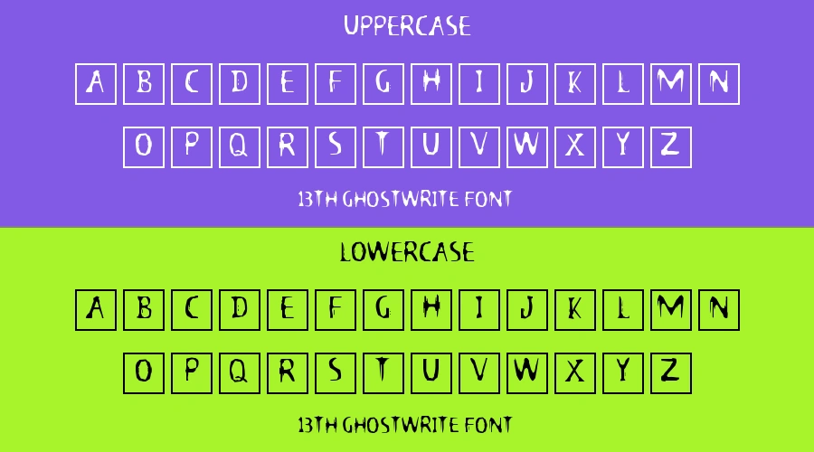 13Th Ghostwrite Font Preview