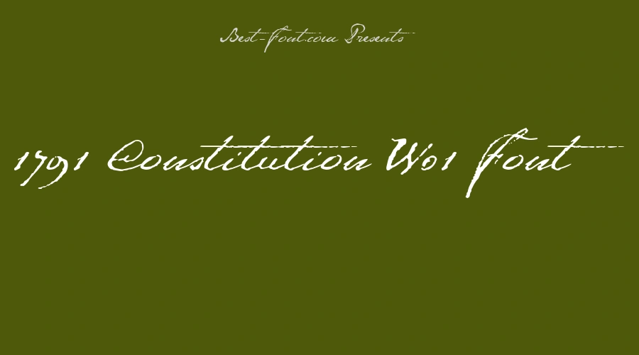 1791 Constitution W01 Font