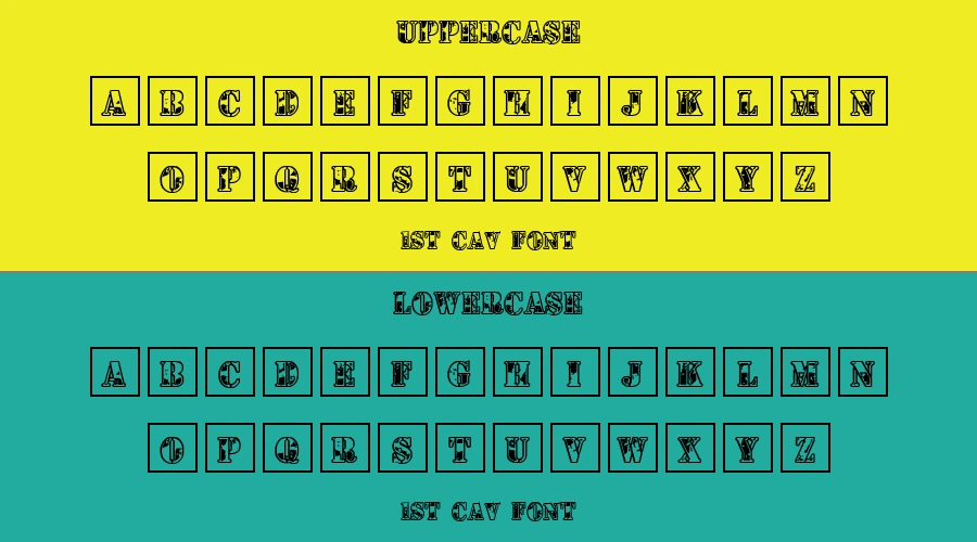 1St Cav Font Preview