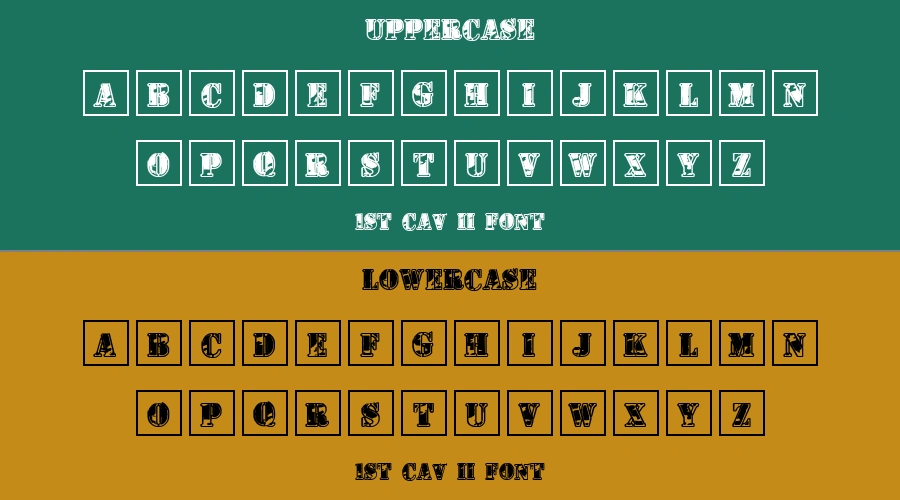 1St Cav Ii Font Preview