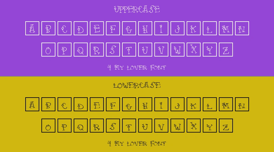 4 My Lover Font Preview