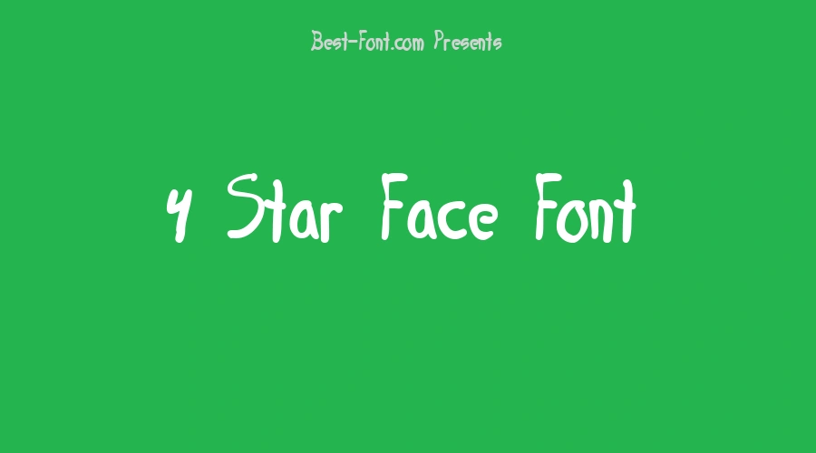 4 Star Face Font