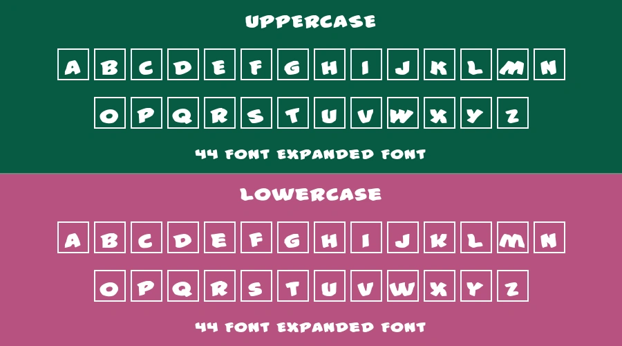 44 Font Expanded Font Preview