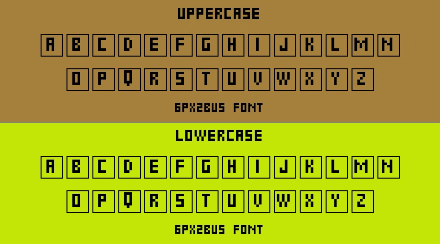 6Px2Bus Font Preview