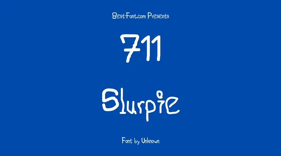 711 Slurpie Font