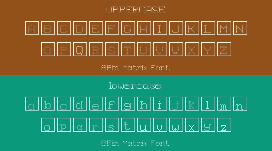 8Pin Matrix Font Preview