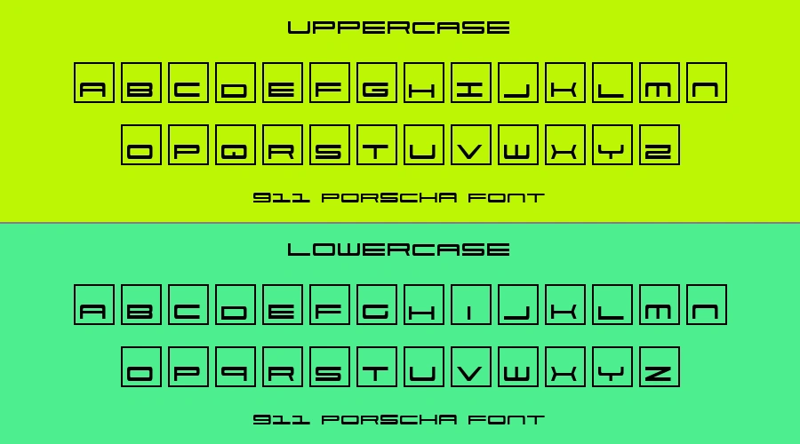 911 Porscha Font Preview