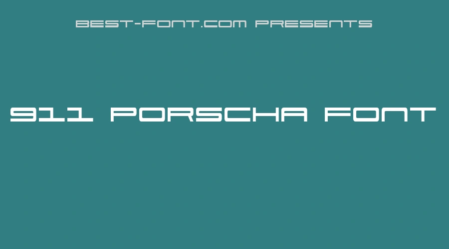 911 Porscha Font