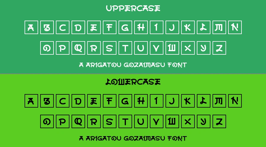 A Arigatou Gozaimasu Font Preview