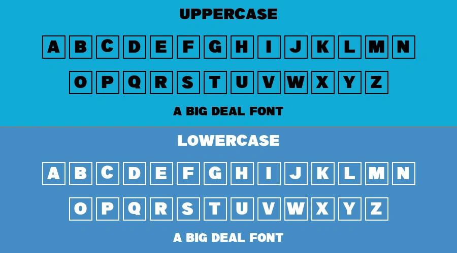 A Big Deal Font Preview