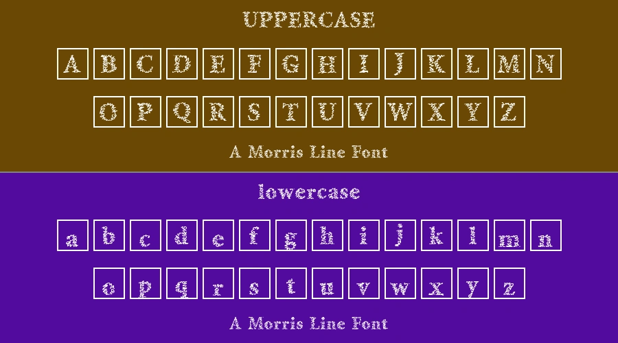 A Morris Line Font Preview