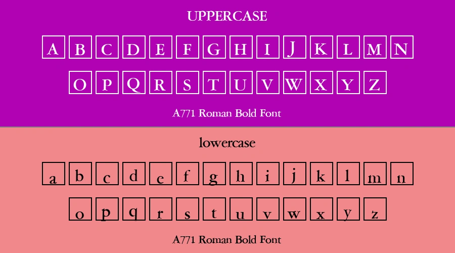 A771 Roman Bold Font Preview