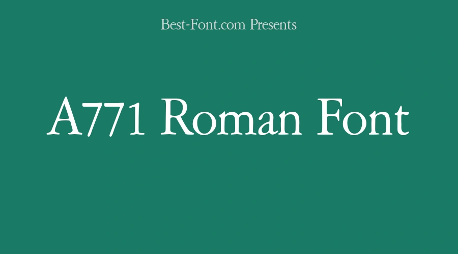 A771 Roman Font