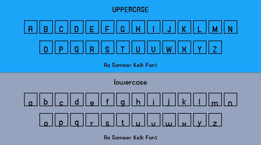 Aa Sameer Kelk Font Preview