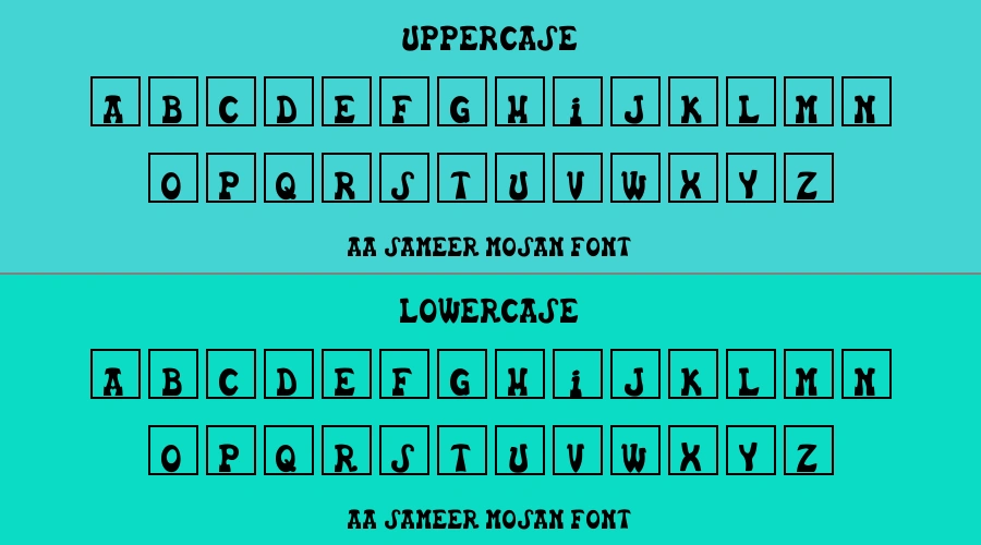 Aa Sameer Mosan Font Preview
