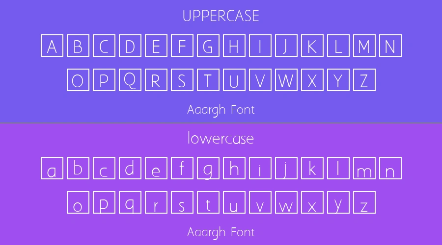 Aaargh Font Preview