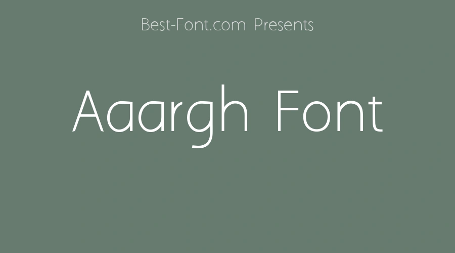 Aaargh Font