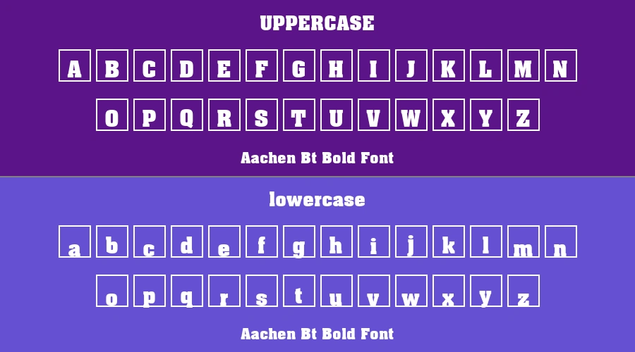 Aachen Bt Bold Font Preview