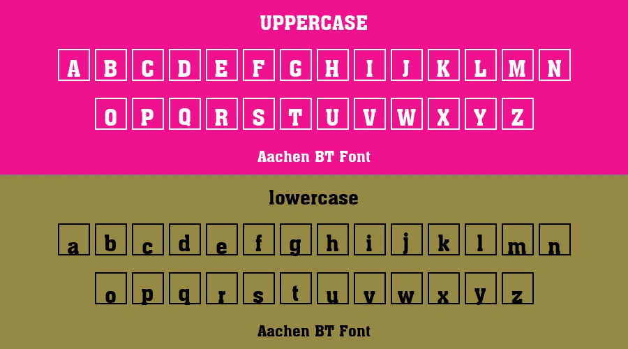 Aachen BT Font Preview