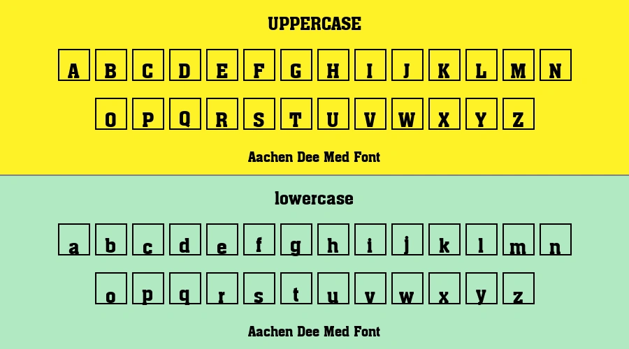 Aachen Dee Med Font Preview