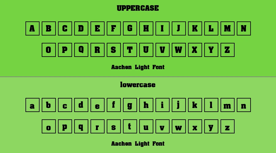 Aachen Light Font Preview