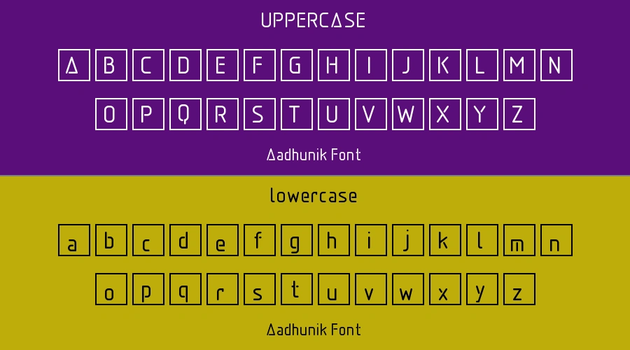 Aadhunik Font Preview
