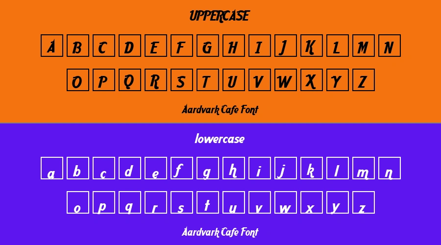 Aardvark Cafe Font Preview