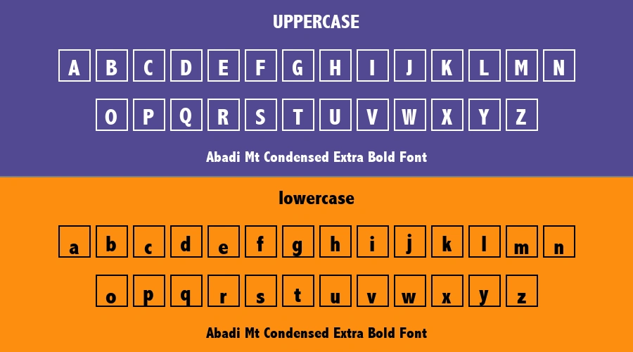 Abadi Mt Condensed Extra Bold Font Preview