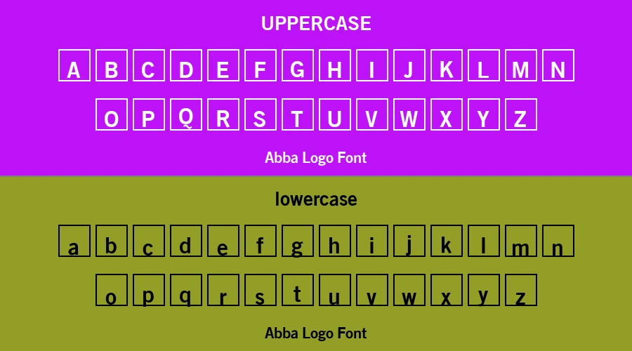 Abba Logo Font Preview