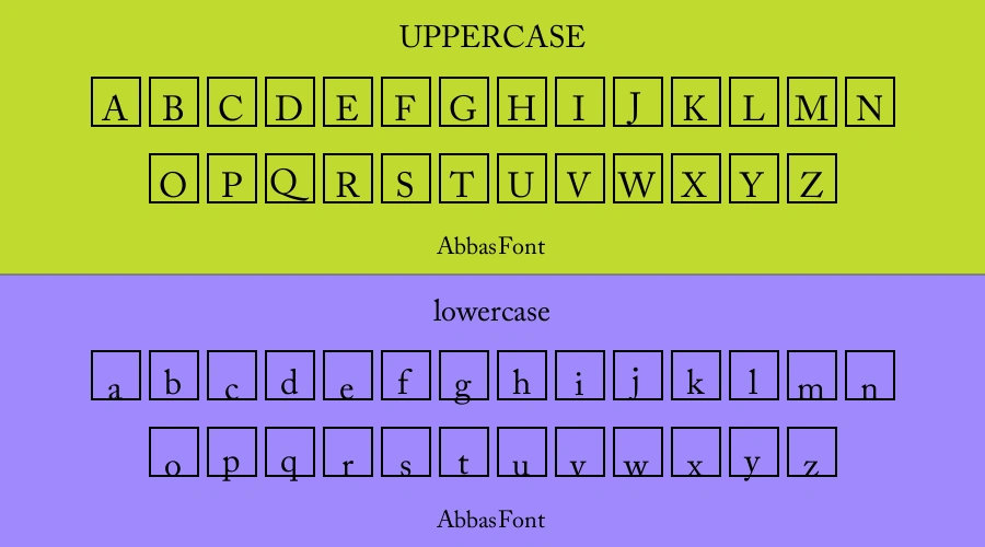 Abbas Font Preview