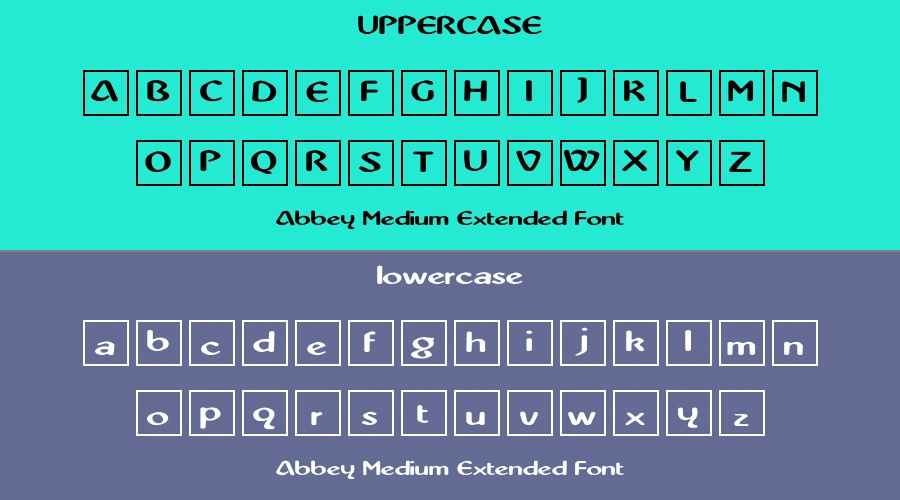 Abbey Medium Extended Font Preview