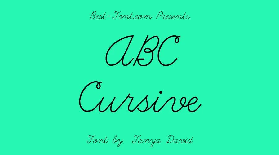 Abc Cursive Font