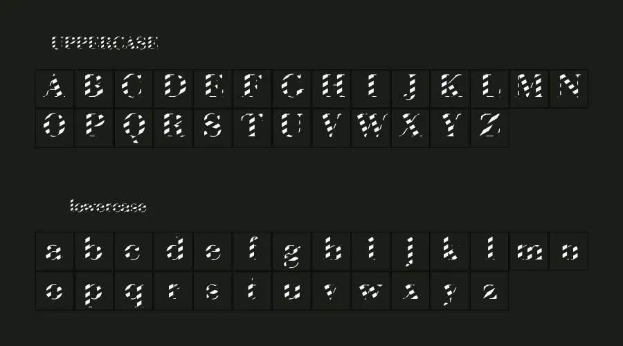 ABCTech Bodoni Striped Font Preview