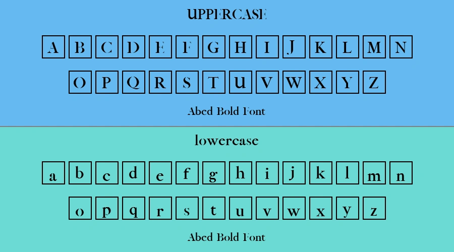 Abed Bold Font Preview