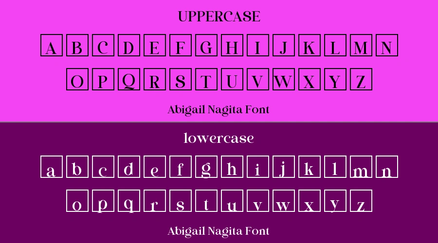 Abigail Nagita Font Preview