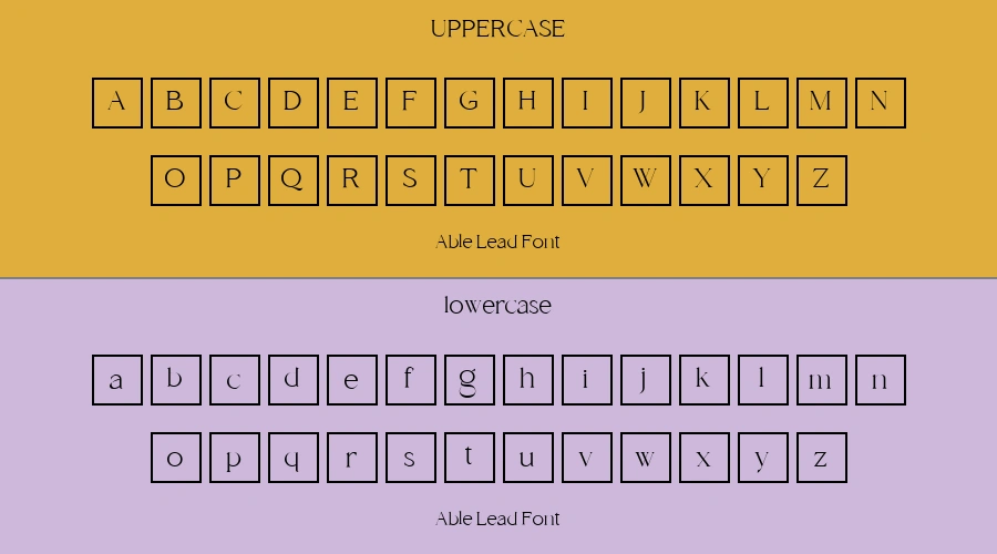 Able Lead Font Preview