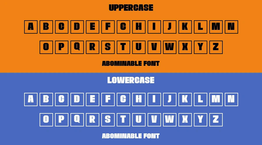 Abominable Font Preview