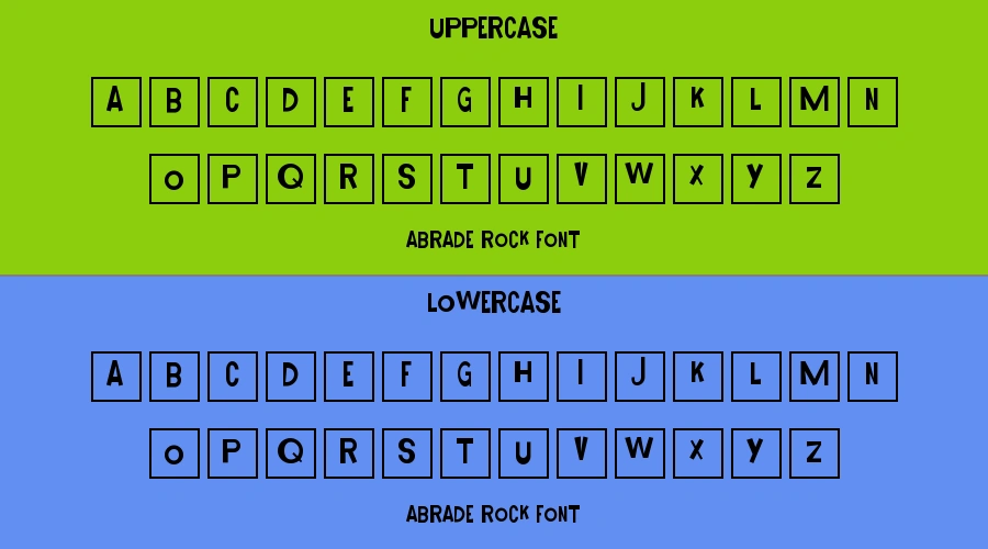 Abrade Rock Font Preview