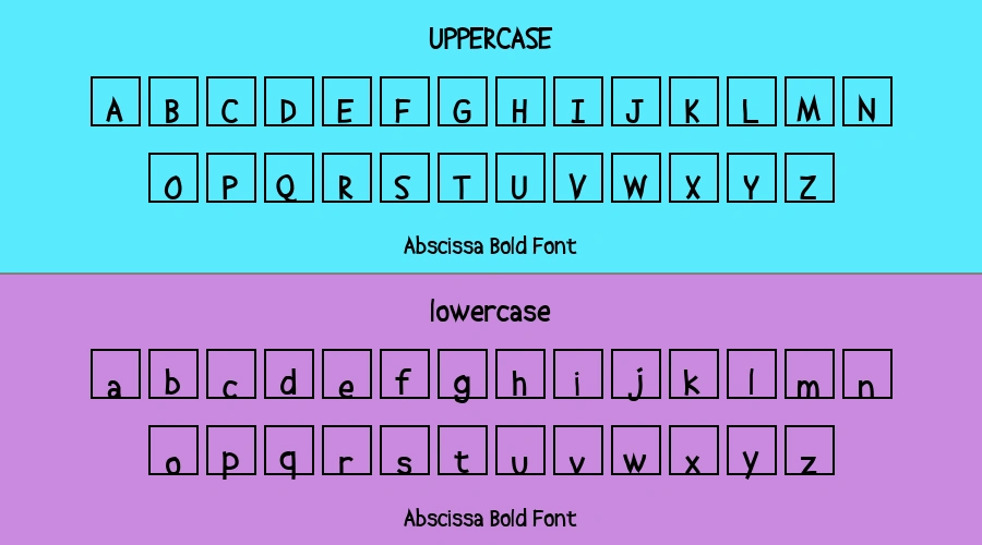 Abscissa Bold Font Preview
