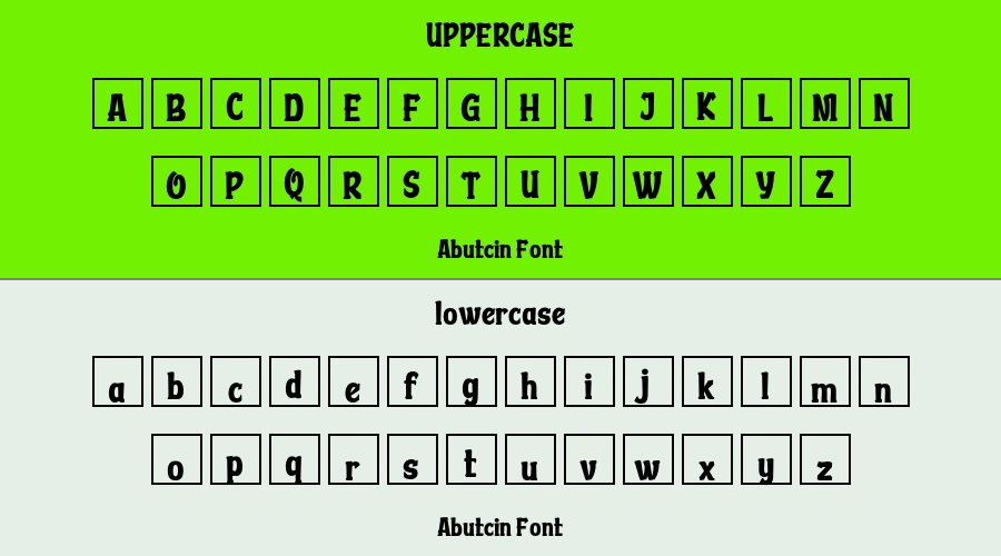 Abutcin Font Preview