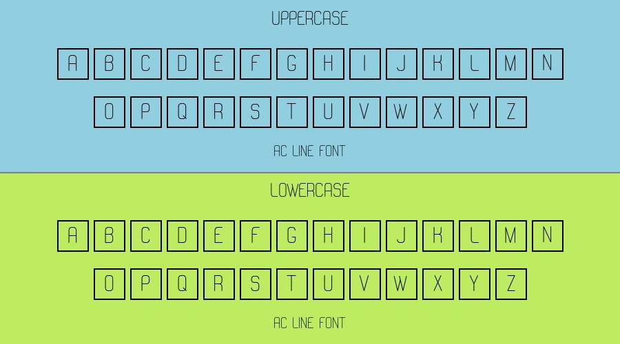 Ac Line Font Preview