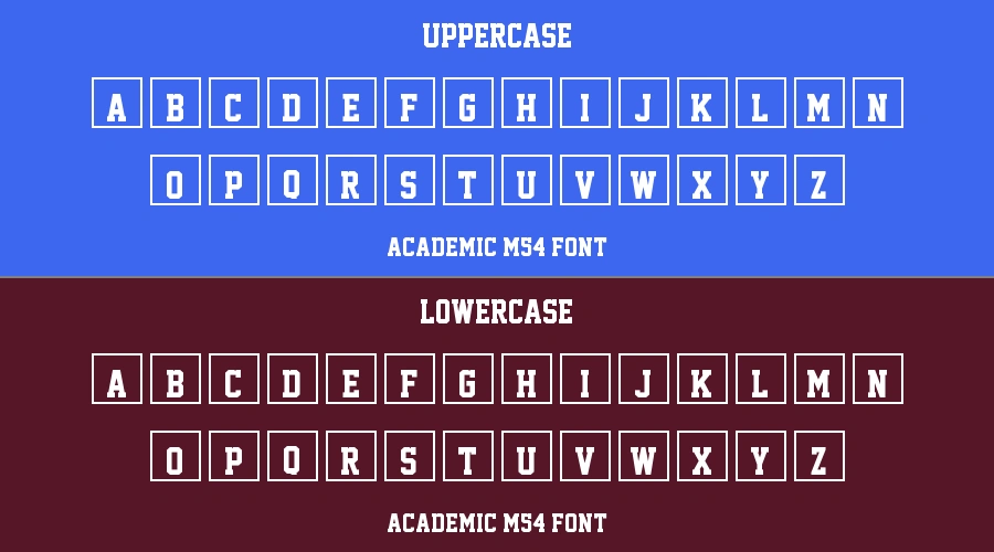 Academic M54 Font Preview