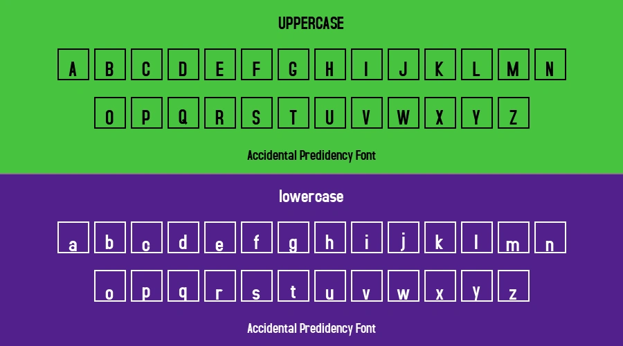 Accidental Predidency Font Preview