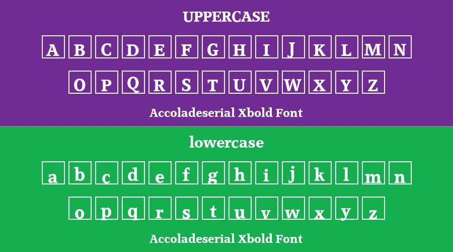 Accoladeserial Xbold Font Preview