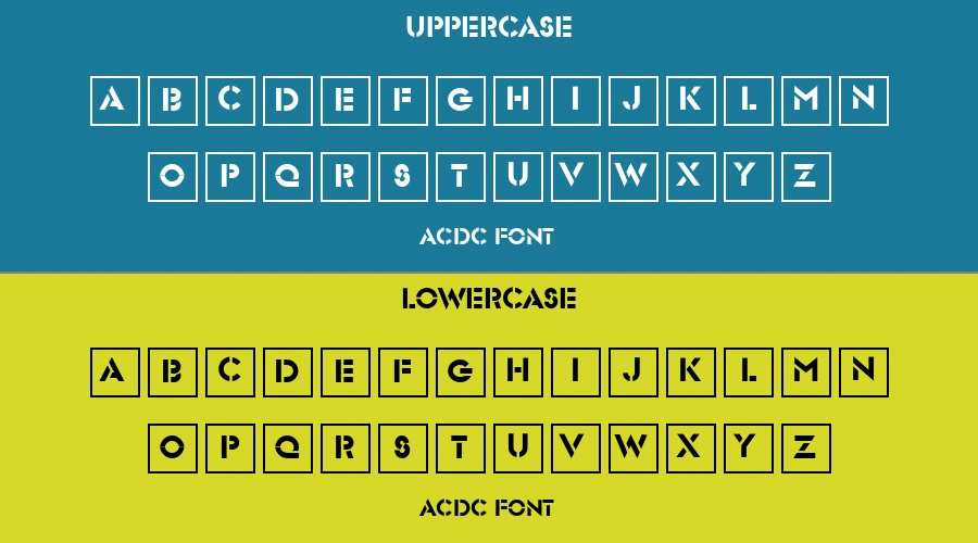 Acdc Font Preview
