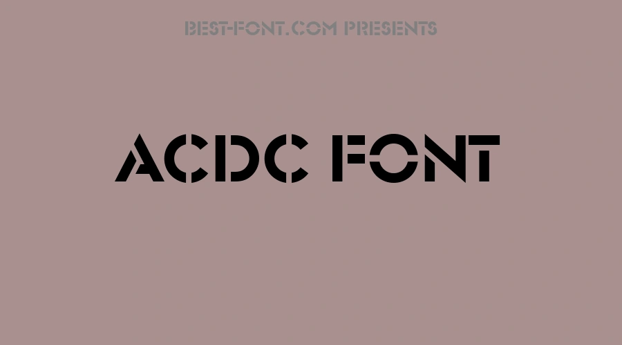 Acdc Font