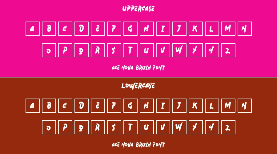 Ace Nova Brush Font Preview